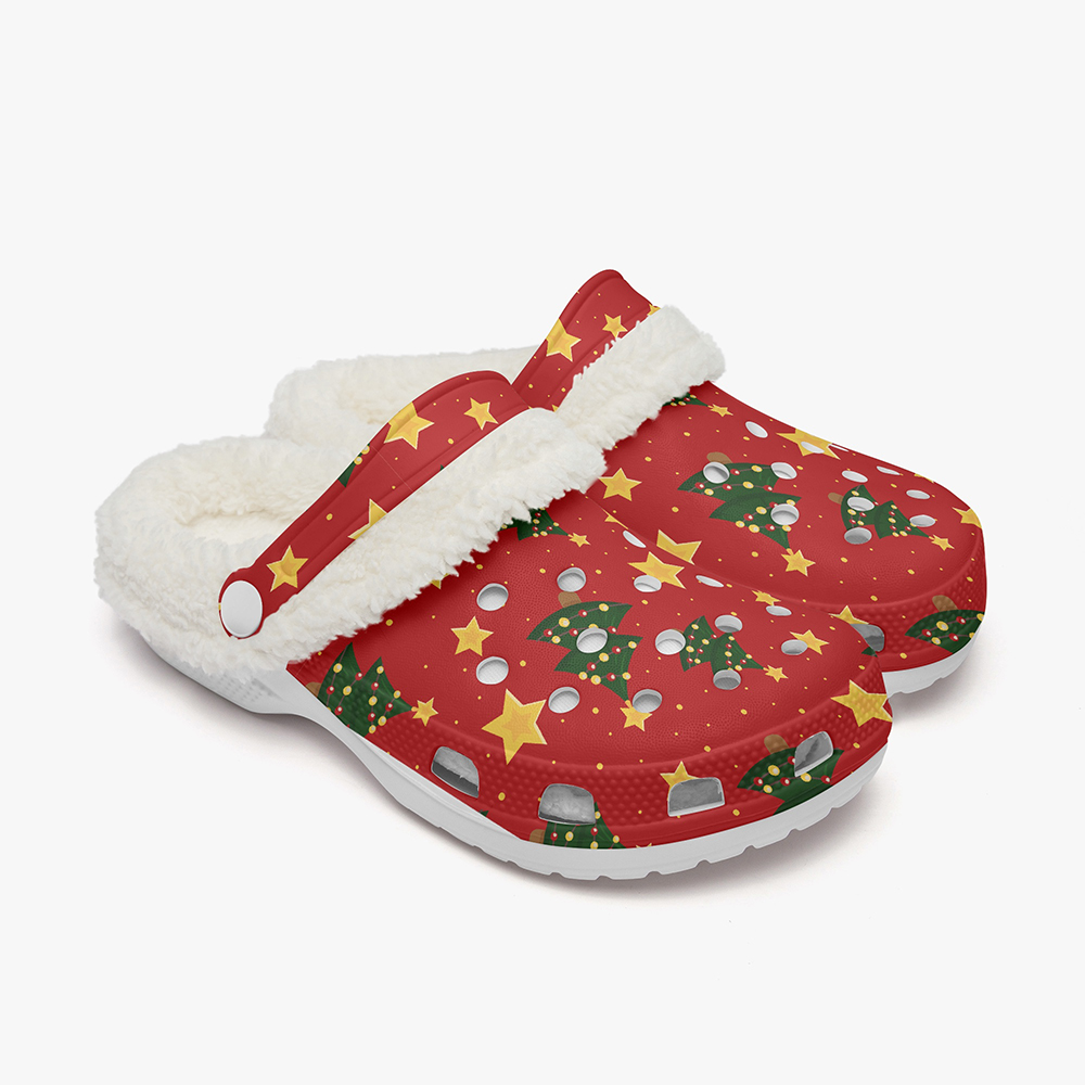 Lined All Over Printed Clogs Christmas Lined All Over Printed Clogs