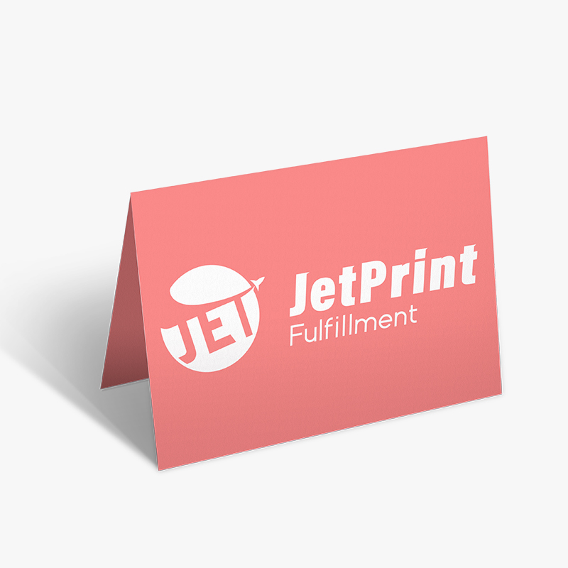 branded greeting card A branded greeting card with the JetPrint logo