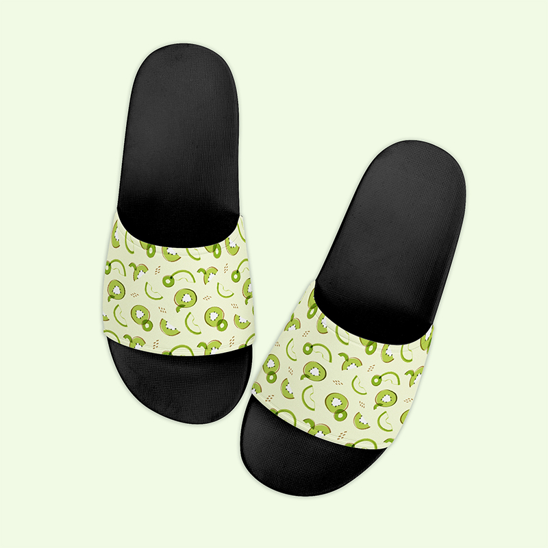Casual Sandals A pair of Casual Sandals printed with a kiwi