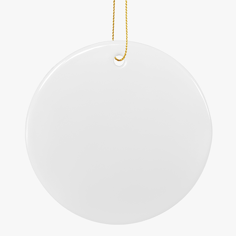 Ceramic Circle Ornament Pure White Ceramic Circle Ornament