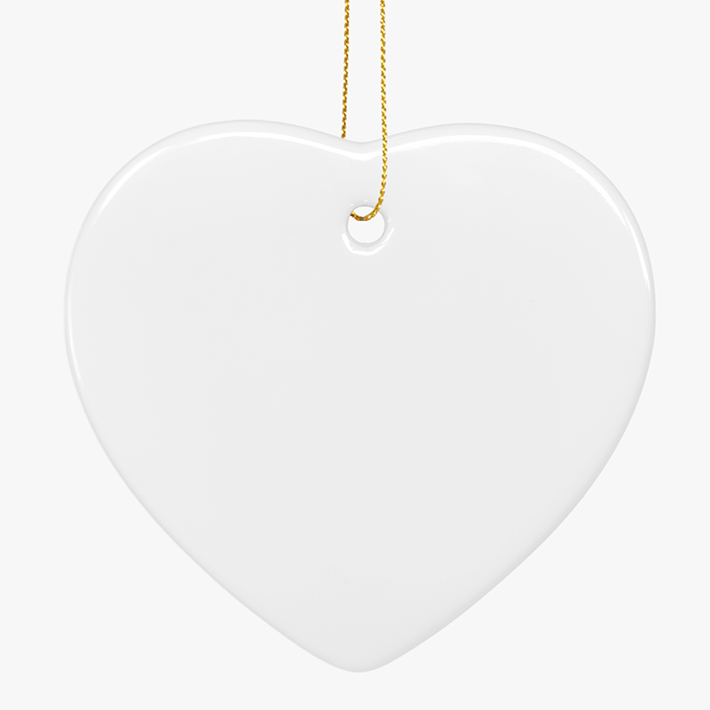 Ceramic Heart Ornament Pure White Ceramic Heart Ornament