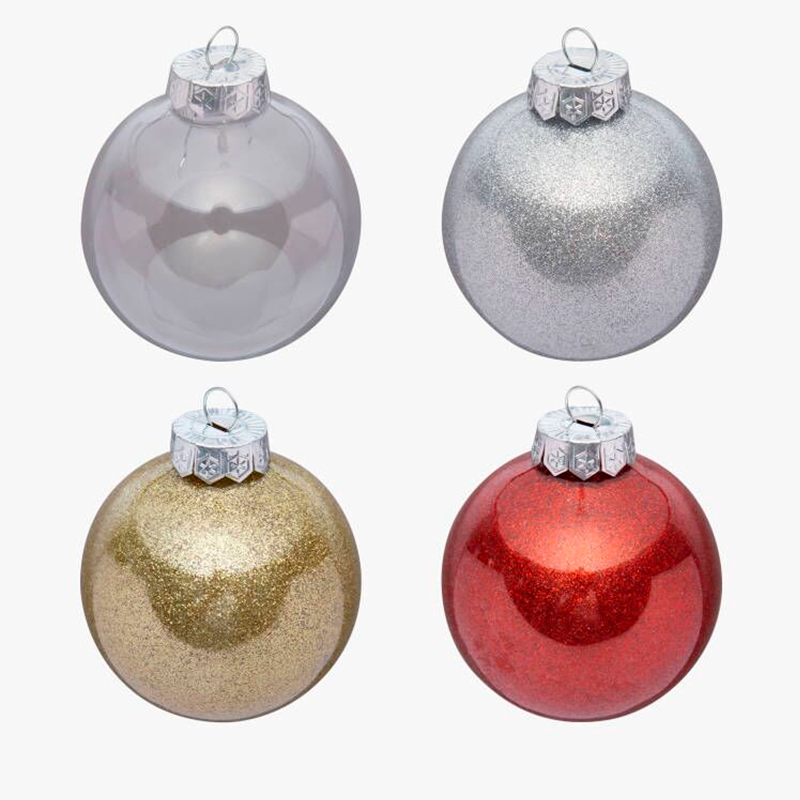 Christmas 4 Balls Set Ornaments 4 customizable Christmas balls in different colors