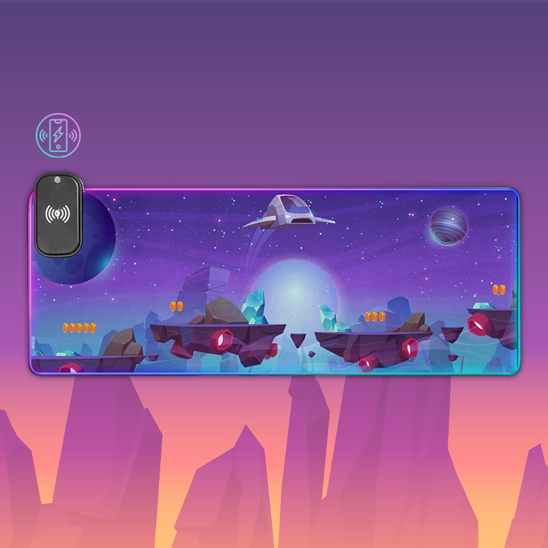 Cool mouse pads A LED mouse pad with game scenes printed on it