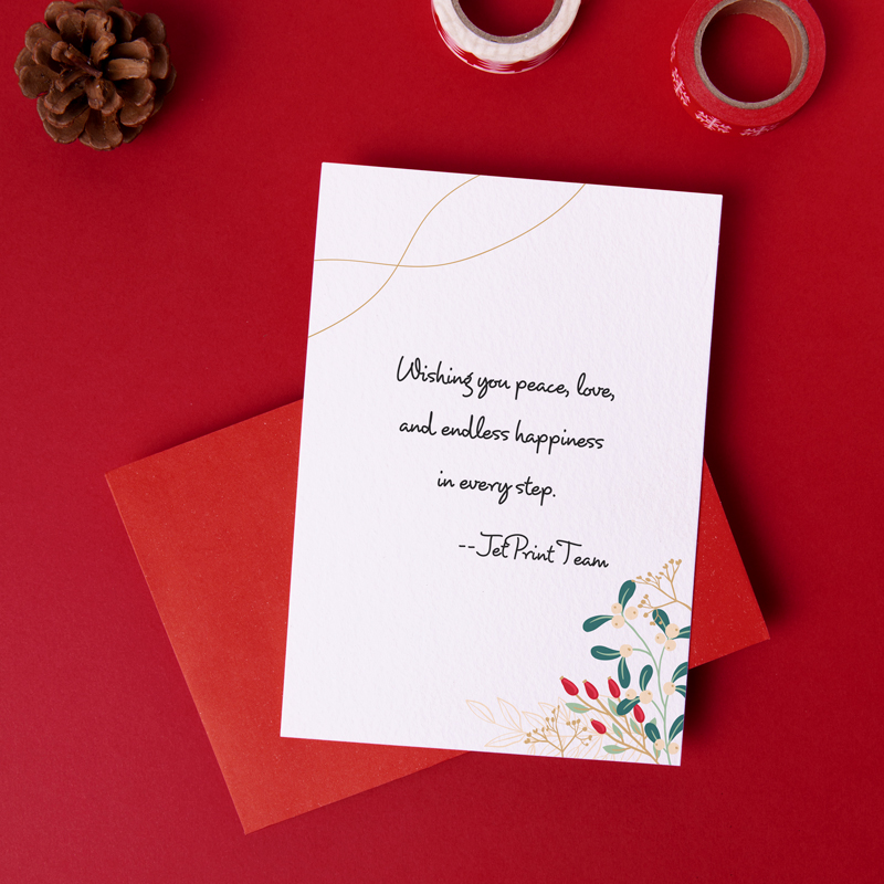 Custom Branding Greeting Cards A greeting card with blessing words written on it