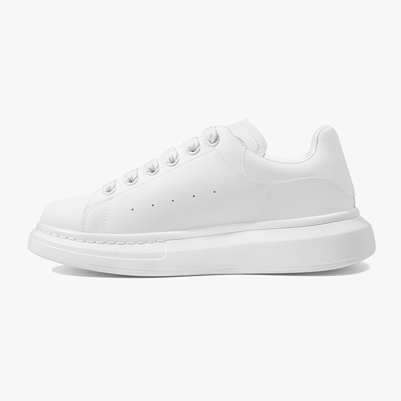 Leather Oversized Sneakers A pure white customizable leather oversized sneakers