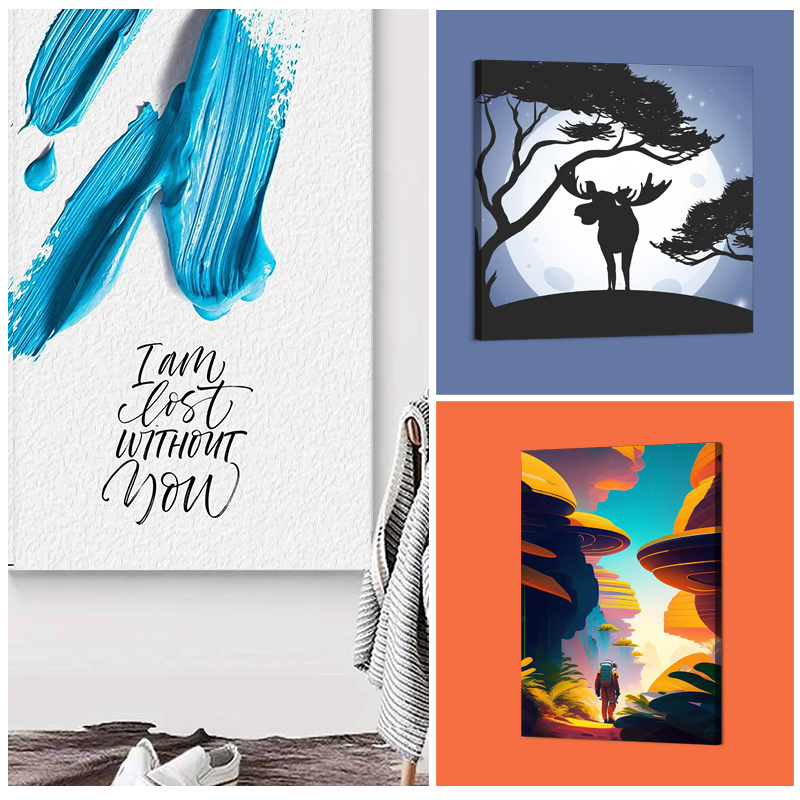 Make and sell POD canvas prints with JetPrint Canvas paints in three different designs