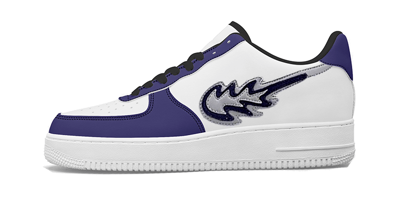 Custom Logo Shoes a blue sneaker