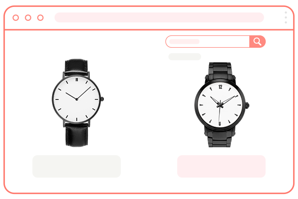 Choose your favorite watch Two black quartz watches are being selected