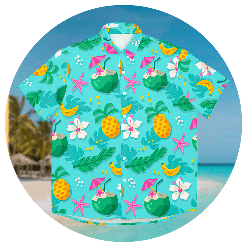 custom hawaiian shirts with fruit A Hawaiian shirt printed with various fruit patterns