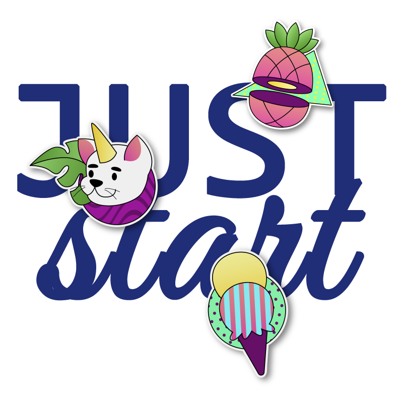 How to make print on demand stickers A design with three stickers