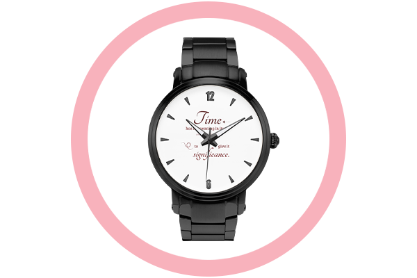 Sell in your store A customized black quartz watch