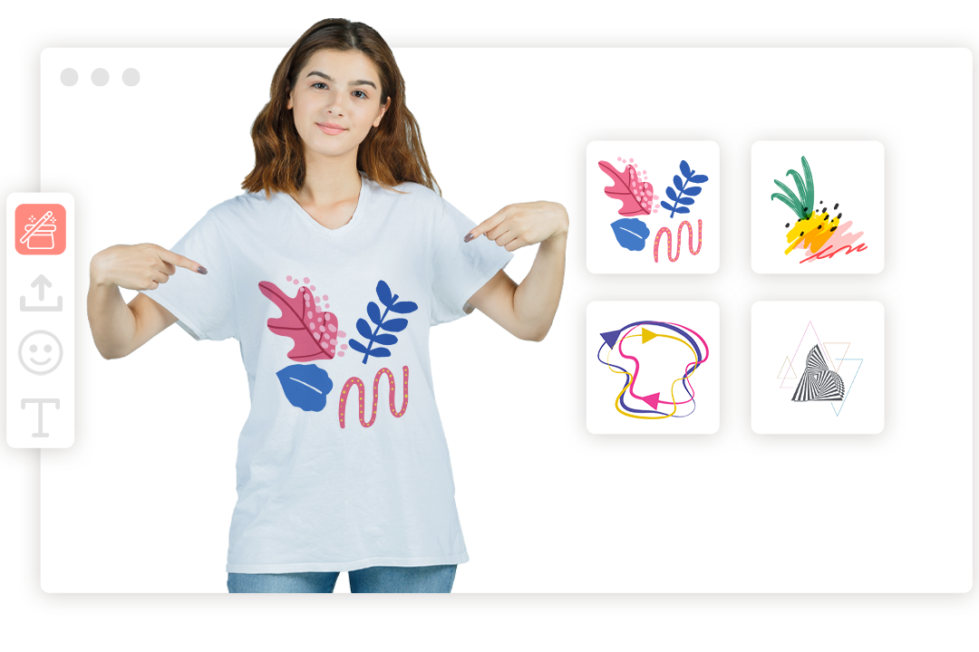 What is print on demand A female model and some patterns printed on t-shirts